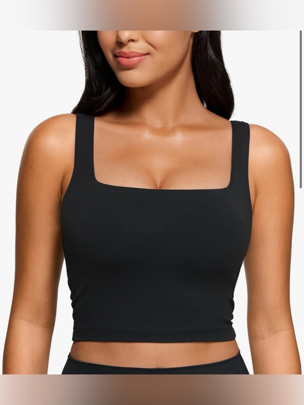 CRZ YOGA Butterluxe Square Neck Crop Tank Top